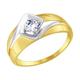 017463-2: Кольцо из желтого золота с фаинитом 017463-2 фото