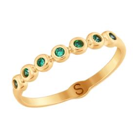 Золотое кольцо SOKOLOV 017709 с фианитом 017709 фото