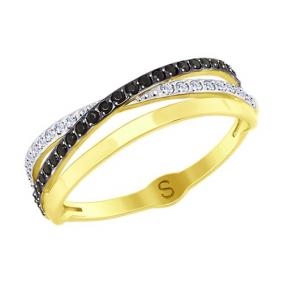 Кольцо из лимонного золота SOKOLOV 017883-2 с фианитом 017883-2 фото