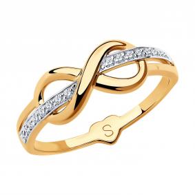 Золотое кольцо SOKOLOV 018182 с фианитом 018182 фото