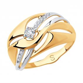 Золотое кольцо SOKOLOV 018267 с фианитом 018267 фото