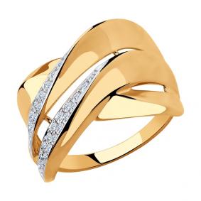 Золотое кольцо SOKOLOV 018294 с фианитом 018294 фото