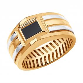 Золотое кольцо SOKOLOV 018623 с ониксом 018623 фото