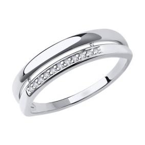 Кольцо из белого золота SOKOLOV 018796-3 с фианитом 018796-3 фото