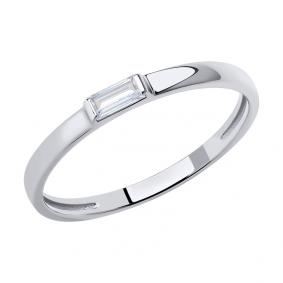 Кольцо из белого золота SOKOLOV 018845-3 с фианитом 018845-3 фото