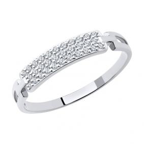 Кольцо из белого золота SOKOLOV 018849-3 с фианитом 018849-3 фото