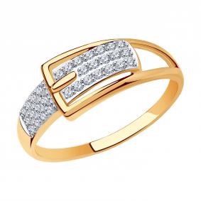 Золотое кольцо SOKOLOV 019011 с фианитом 019011 фото