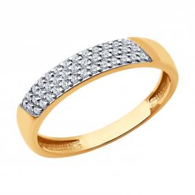 Золотое кольцо SOKOLOV 019406 с фианитом 019406 фото