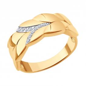 Золотое кольцо SOKOLOV 019436 с фианитом 019436 фото