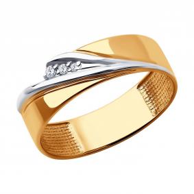 Золотое кольцо SOKOLOV 019439 с фианитом 019439 фото