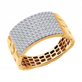 Золотое кольцо SOKOLOV 019441 с фианитом 019441 фото