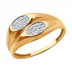 Золотое кольцо SOKOLOV 019443 с фианитом 019443 фото