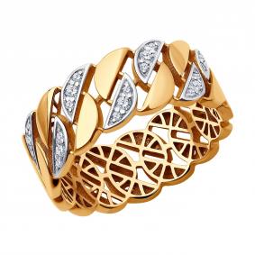 Золотое кольцо SOKOLOV 019451 с фианитом 019451 фото