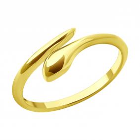 Кольцо Символ года Змея из лимонного золота SOKOLOV 019466-2 019466-2 фото