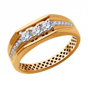 Золотое кольцо SOKOLOV 019481 с фианитом 019481 фото