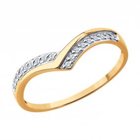 Золотое кольцо SOKOLOV 019571 с фианитом 019571 фото