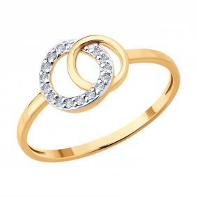 Золотое кольцо SOKOLOV 019582 с фианитом 019582 фото