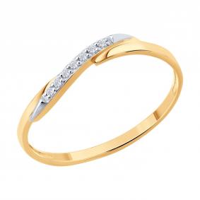 Золотое кольцо SOKOLOV 019613 с фианитом 019613 фото