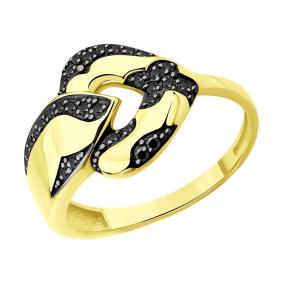 Кольцо из лимонного золота SOKOLOV 019673-2 с фианитом 019673-2 фото