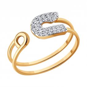 Золотое кольцо SOKOLOV 019688 с фианитом 019688 фото