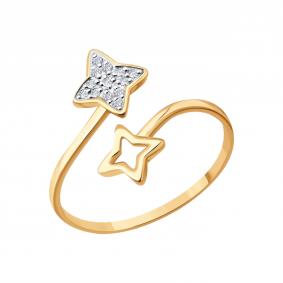 Золотое кольцо SOKOLOV 019713 с фианитом 019713 фото