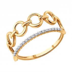 Золотое кольцо SOKOLOV 019723 с фианитом 019723 фото