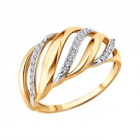 Золотое кольцо SOKOLOV 019794 с фианитом 019794 фото