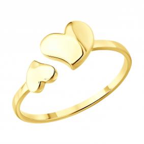 Кольцо из лимонного золота SOKOLOV 019801-2 019801-2 фото