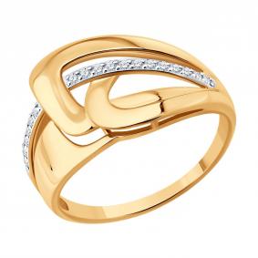 Золотое кольцо SOKOLOV 019809 с фианитом 019809 фото