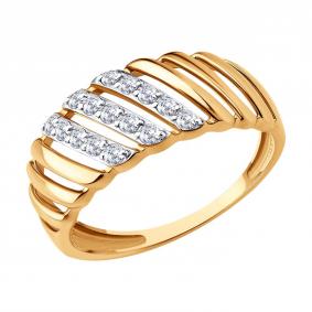 Золотое кольцо SOKOLOV 019810 с фианитом 019810 фото