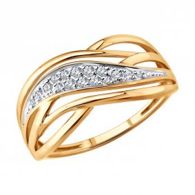 Золотое кольцо SOKOLOV 019817 с фианитом 019817 фото