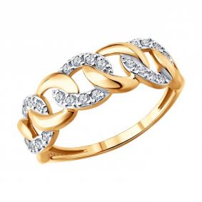 Золотое кольцо SOKOLOV 019820 с фианитом 019820 фото