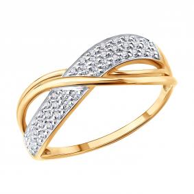 Золотое кольцо SOKOLOV 019825 с фианитом 019825 фото