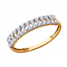 Золотое кольцо SOKOLOV 019831 с фианитом 019831 фото