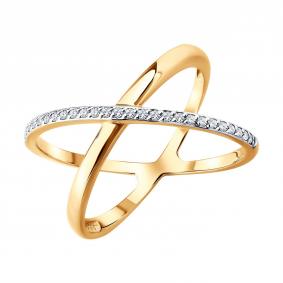 Золотое кольцо SOKOLOV 019853 с фианитом 019853 фото