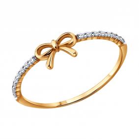 Золотое кольцо SOKOLOV 019891 с фианитом 019891 фото