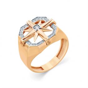 Золотое кольцо Мастер Бриллиант 01M001-0855-0001-011 с фианитом 01M001-0855-0001-011 фото