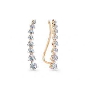 Золотые серьги Мастер Бриллиант 01M002-0783-0001-011 с фианитом 01M002-0783-0001-011 фото