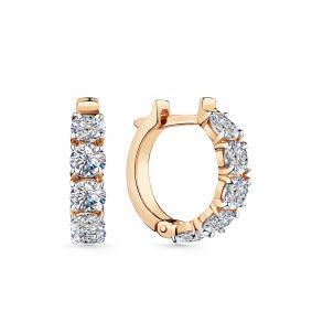 Золотые серьги Мастер Бриллиант 01M002-0791-0001-011 с фианитом 01M002-0791-0001-011 фото