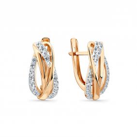 Золотые серьги Мастер Бриллиант 01M002-1024-0001-011 с фианитом 01M002-1024-0001-011 фото