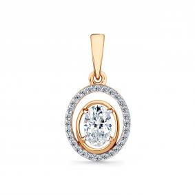 Золотая подвеска Мастер Бриллиант 01M003-1036-0001-011 с фианитом 01M003-1036-0001-011 фото