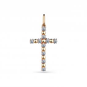 Золотая подвеска Мастер Бриллиант 01M004-0048-0001-011 с фианитом 01M004-0048-0001-011 фото