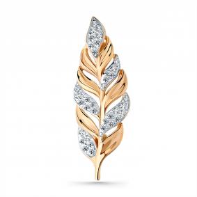 Золотая брошь Мастер Бриллиант 01M007-0048-0001-011 с фианитом 01M007-0048-0001-011 фото