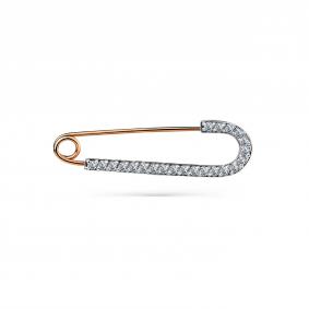 Золотая булавка Мастер Бриллиант 01M007-0054-0001-011 с фианитом 01M007-0054-0001-011 фото