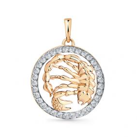 Золотая подвеска Знак зодиака Скорпион Мастер Бриллиант 01M010-0195-0001-011 01M010-0195-0001-011 фото