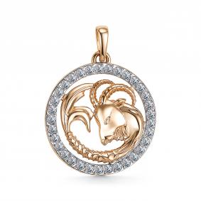 Золотая подвеска Знак зодиака Козерог Мастер Бриллиант с фианитом 01M010-0197-0001-011 01M010-0197-0001-011 фото