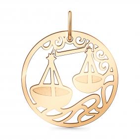 Золотая подвеска Знак зодиака Весы Мастер Бриллиант 01M010-0276-0000-010 01M010-0276-0000-010 фото