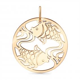 Золотая подвеска Знак зодиака Рыбы Мастер Бриллиант 01M010-0281-0000-010 01M010-0281-0000-010 фото
