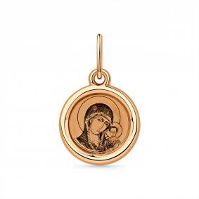 Золотая подвеска Владимирская Божья Матерь Мастер Бриллиант 01M010-0328-3000-010 01M010-0328-3000-010 фото