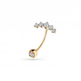 Золотой пирсинг в пупок Мастер Бриллиант с фианитом 01M011-0017-0001-011 01M011-0017-0001-011 фото